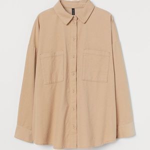 Oversized corduroy shirt